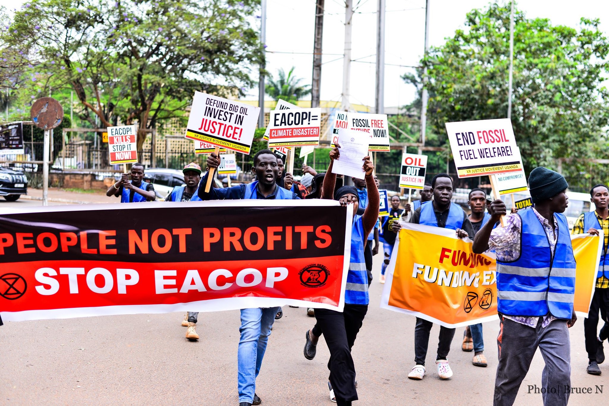 Police Arrests Environmental Activists Protesting EACOP at Parliament/COURTESY PHOTO