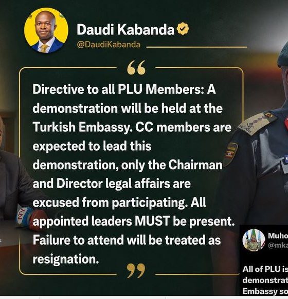 PLU Leaders Directed to Attend Planned Demonstration at Turkish Embassy