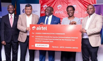 Airtel Uganda Hands Over UGX 42.9 Billion to UCC