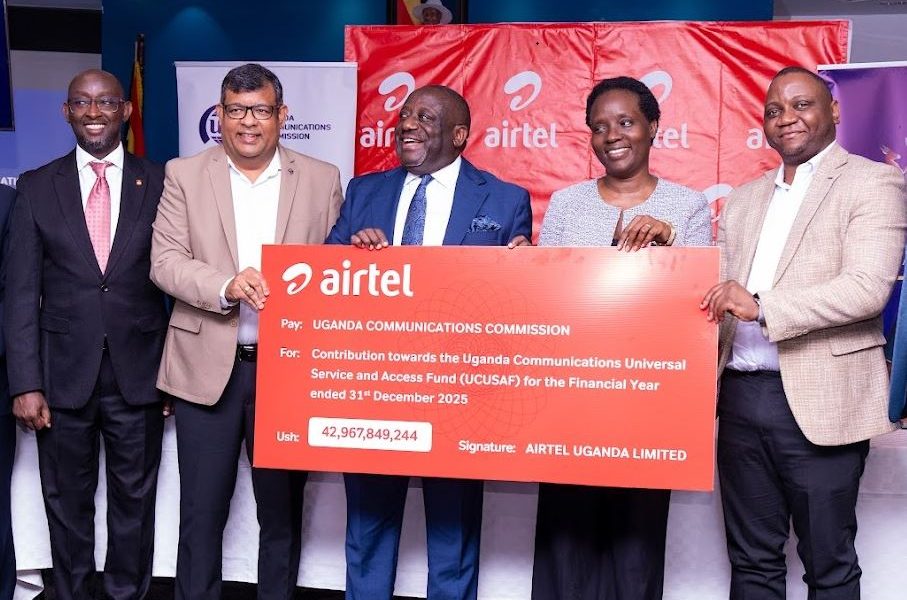 Airtel Uganda Hands Over UGX 42.9 Billion to UCC