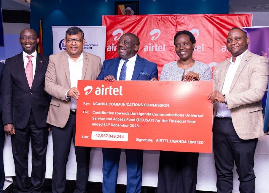 Airtel Uganda Hands Over UGX 42.9 Billion to UCC
