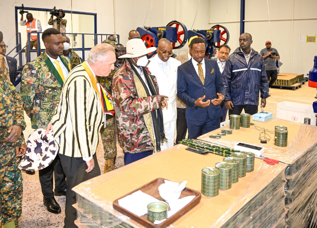 Museveni commissions NEC meat and beans processing factory in Gomba
